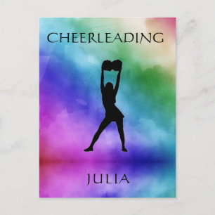Cheerleading Waterverf Briefkaart