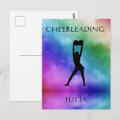 Cheerleading Waterverf Briefkaart (Voorkant / Achterkant)