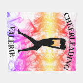 Cheerleading Waterverf Fleece Blanket (Voorkant (Horizontaal))