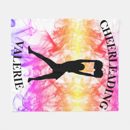 Cheerleading Waterverf Fleece Blanket (Voorkant (Horizontaal))