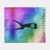 Cheerleading Waterverf Fleece Blanket (Voorkant (Horizontaal))