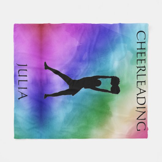 Cheerleading Waterverf Fleece Blanket (Voorkant (Horizontaal))