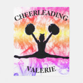Cheerleading Waterverf Fleece Blanket Deken (Voorkant)