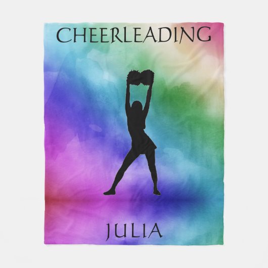 Cheerleading Waterverf Fleece Blanket Deken (Voorkant)