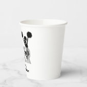 Cheerleading Zilver en Zwart Cheer Verjaardag Papieren Bekers (Links)