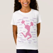 Cheerleadingtermen Typography T-shirt (Voorkant)
