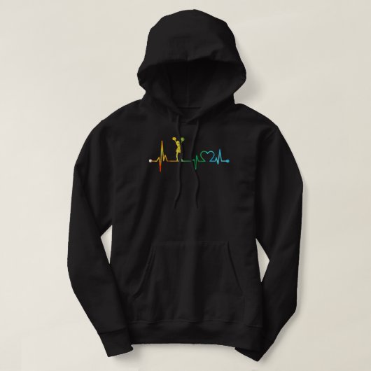 CHEERLEIDENDE HEARTBEAT-WATERVERF HOODIE (Design voorkant)
