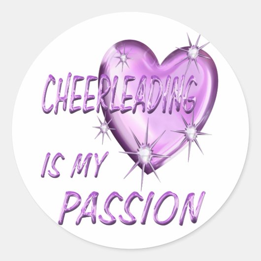 CHEERLEIDENDE PASSIE RONDE STICKER (Voorkant)