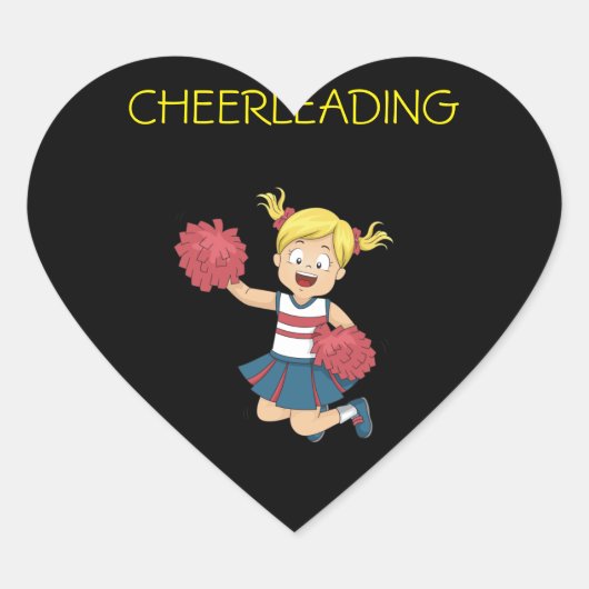 CHEERLEIDENDE stickers voor meisjes. (Voorkant)