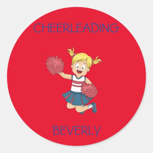 CHEERLEIDENDE stickers voor meisjes MET DOUANNAAM. (Voorkant)