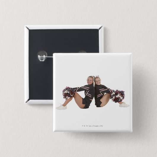 Cheerleiders Vierkante Button 5,1 Cm (Voorkant /achterkant)
