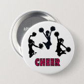 CHEERLEIDING RONDE BUTTON 7,6 CM (Voorkant /achterkant)