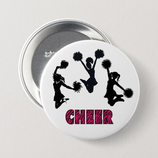 CHEERLEIDING RONDE BUTTON 7,6 CM (Voorkant /achterkant)