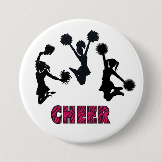 CHEERLEIDING RONDE BUTTON 7,6 CM (Voorkant)