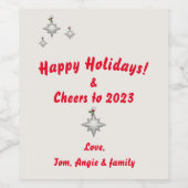 Cheers 2023 Aangepaste etiketten voor wijnflessen (Enkel label)