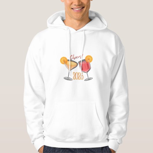 Cheers 2026 New Year Cocktail Celebration Design Hoodie (Voorkant)