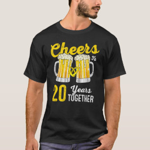 Cheers 20 jaar samen 20th Wedding Jubileum T-shirt