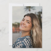 Cheers 21st Birthday Pink and Gold Photo Invitatio Kaart (Achterkant)