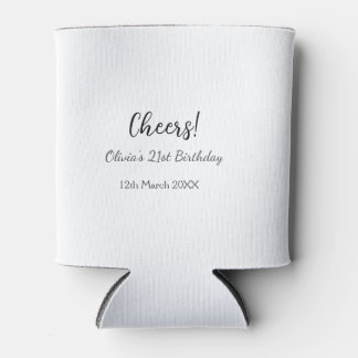 Cheers 21ste verjaardag naam toevoegen datum eenvo blikjeskoeler
