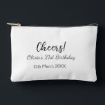 Cheers 21ste verjaardag naam toevoegen datum eenvo etui<br><div class="desc">Ontwerp</div>