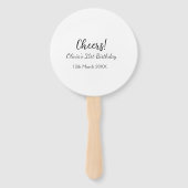 Cheers 21ste verjaardag naam toevoegen datum eenvo handwaaier (Voorkant)