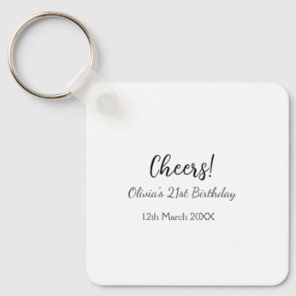 Cheers 21ste verjaardag naam toevoegen datum eenvo sleutelhanger