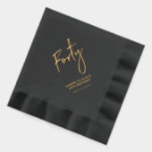 Cheers 40 | Moderne volwassen 40e verjaardag Folie Servetten (Links)