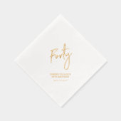 Cheers 40 | Moderne volwassen 40e verjaardag Folie Servetten (Rechts)