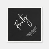 Cheers 40 | Moderne volwassen 40e verjaardag Servet (Voorkant)