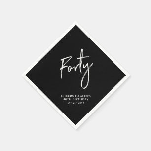 Cheers 40   Moderne volwassen 40e verjaardag Servet