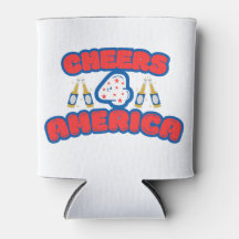 Cheers 4 Amerika in rood, wit en blauw