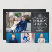  Cheers 4 Fotokaarten voor feestdagen Feestdagenkaart (Voorkant / Achterkant)