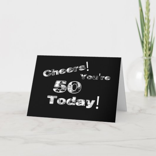 Cheers! 50ste verjaardag kaart (Voorkant)