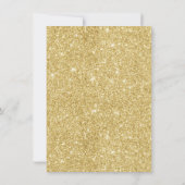 Cheers 50th Birthday Party Navy Blue Gold Glitter Kaart (Achterkant)