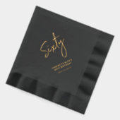 Cheers 60 | Moderne volwassen 60e verjaardag Folie Servetten (Links)