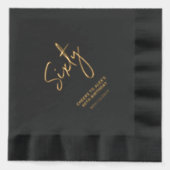 Cheers 60 | Moderne volwassen 60e verjaardag Folie Servetten (Voorkant)