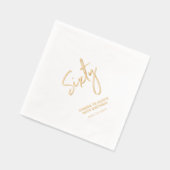 Cheers 60 | Moderne volwassen 60e verjaardag Folie Servetten (Links)