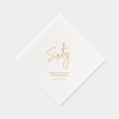 Cheers 60 | Moderne volwassen 60e verjaardag Folie Servetten (Rechts)