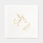 Cheers 60 | Moderne volwassen 60e verjaardag Folie Servetten (Voorkant)