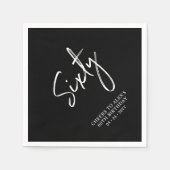 Cheers 60 | Moderne volwassen 60e verjaardag Servet (Voorkant)