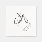 Cheers 60 | Moderne volwassen 60e verjaardag Servet (Voorkant)