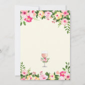 Cheers 90th Birthday Invitation Feminine Floral Kaart (Achterkant)