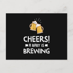 Cheers a Baby is grappig te verwachten dat pap bee Briefkaart