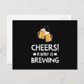 Cheers a Baby is grappig te verwachten dat pap bee Briefkaart (Voorkant / Achterkant)