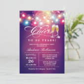 Cheers aan de wedstrijdwedstrijd Champagne String Kaart (Staand voorkant)