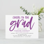 Cheers aan het Afstudeerder Paarse Afstuderen van  Kaart (Staand voorkant)