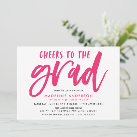 Cheers aan het Afstuderen van het Manuscript van d Kaart (Staand voorkant)