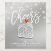 Cheers aan het bindmiddel van de roman . wijn etiket (Enkel label)