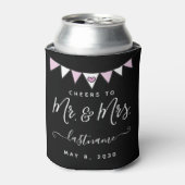 Cheers aan Mr. en Mrs Elegant Wedding Front & Back Blikjeskoeler (Blikje Voorkant)