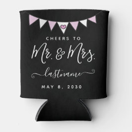Cheers aan Mr. en Mrs Elegant Wedding Front & Back Blikjeskoeler